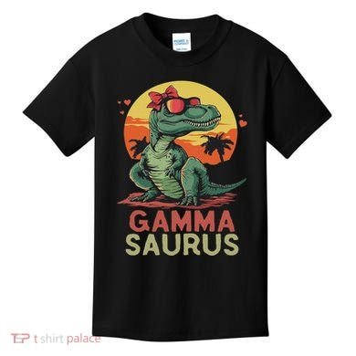Gammasaurus Dino Dinosaur Gamma Saurus T Rex Funny Trex Kids T-Shirt