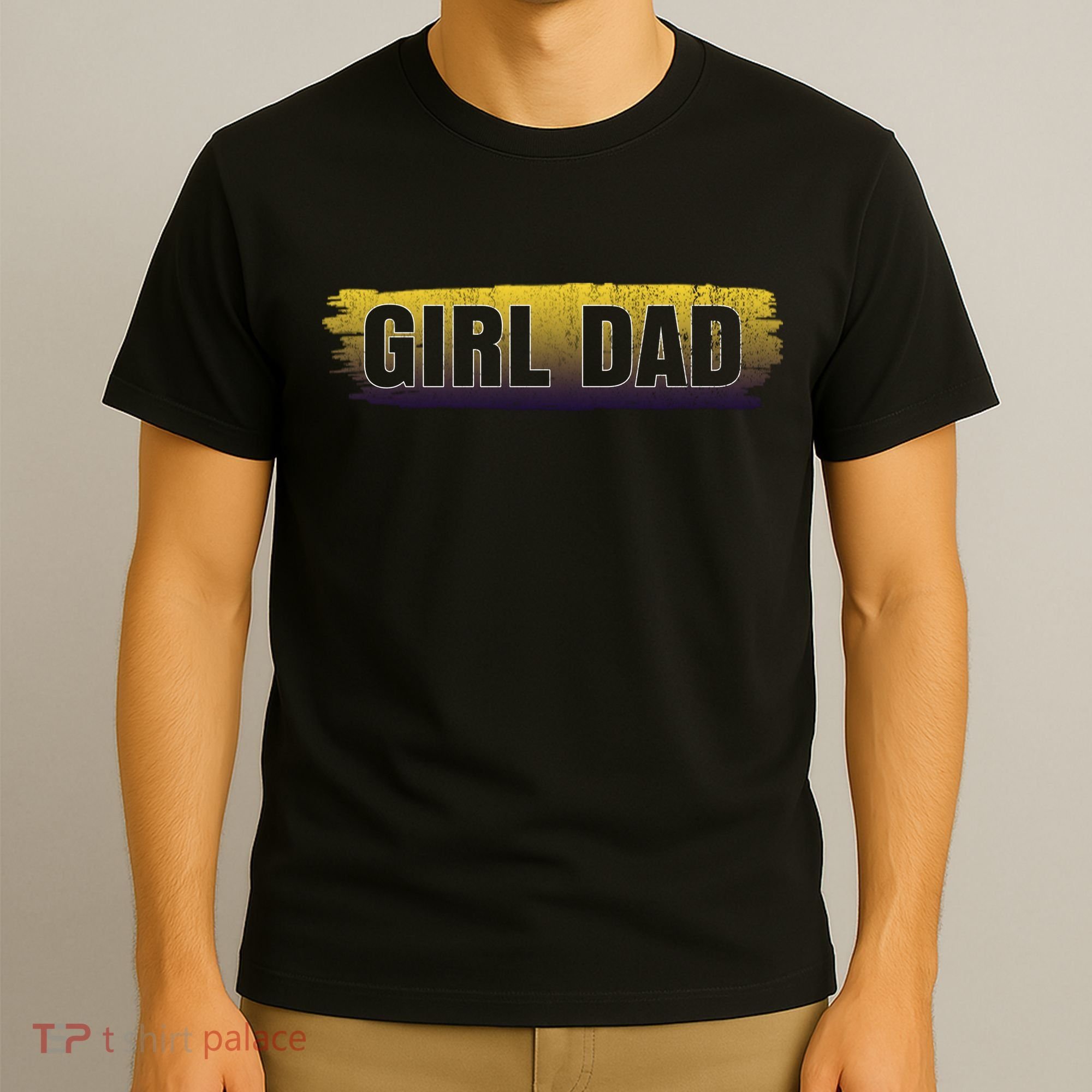 Girl Dad Dunking Tribute Memorial # Girl Dad Distressed T-Shirt
