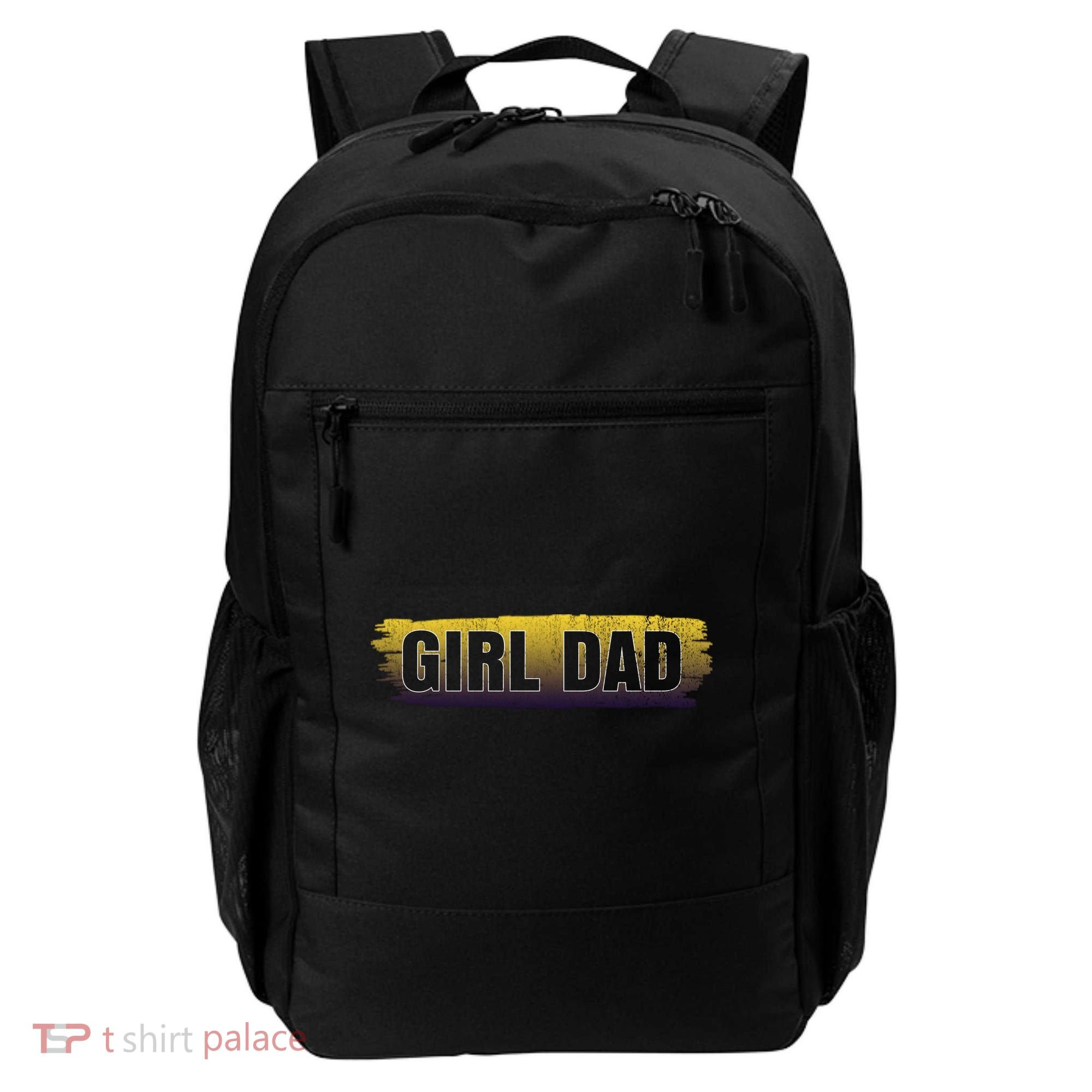 Girl Dad Dunking Tribute Memorial # Girl Dad Distressed Backpack