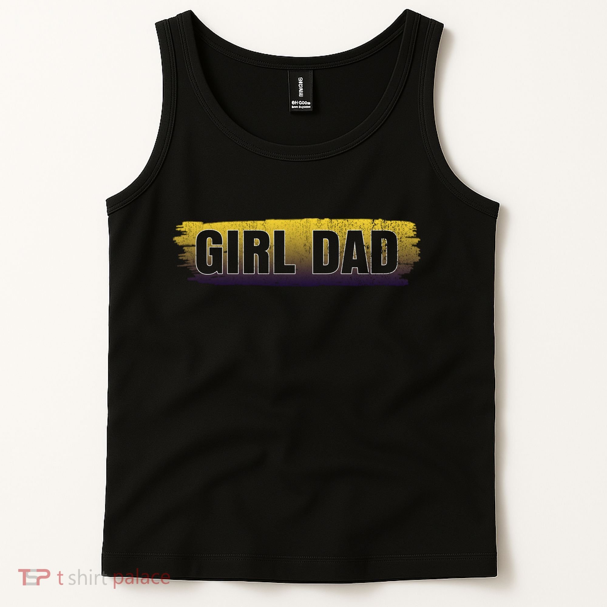 Girl Dad Dunking Tribute Memorial # Girl Dad Distressed Tank Top
