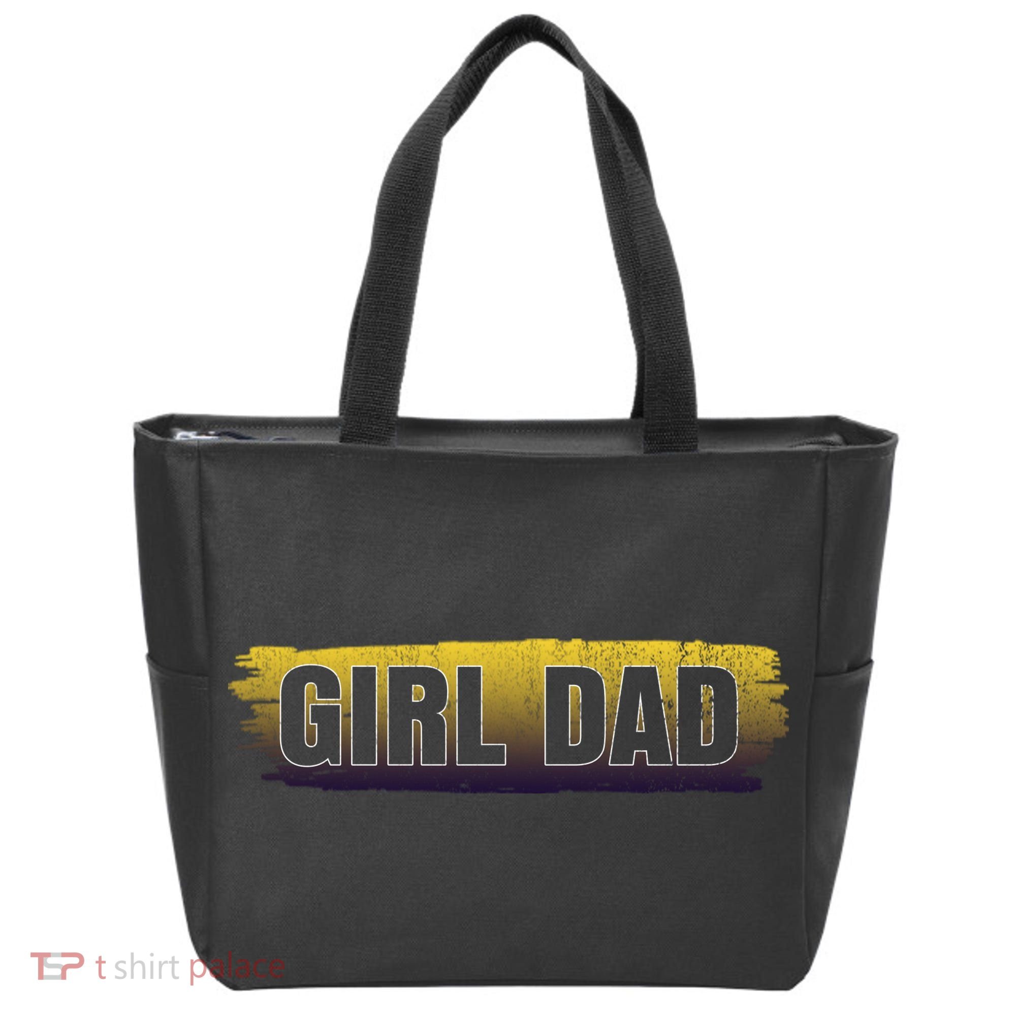 Girl Dad Dunking Tribute Memorial # Girl Dad Distressed Tote Bag