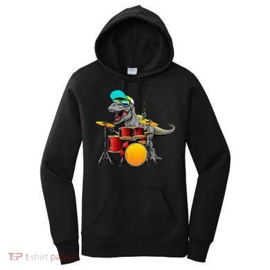Great Dinosaurs Drums Music Playing Rex Design Women's Hoodie