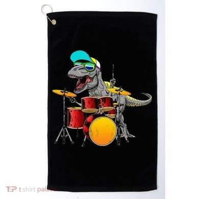 Great Dinosaurs Drums Music Playing Rex Design Golf Towel