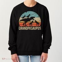 Grandpa Dinosaur Dad Gift Funny Grandpasaurus 4 Four Women's Sweatshirt thumb 0