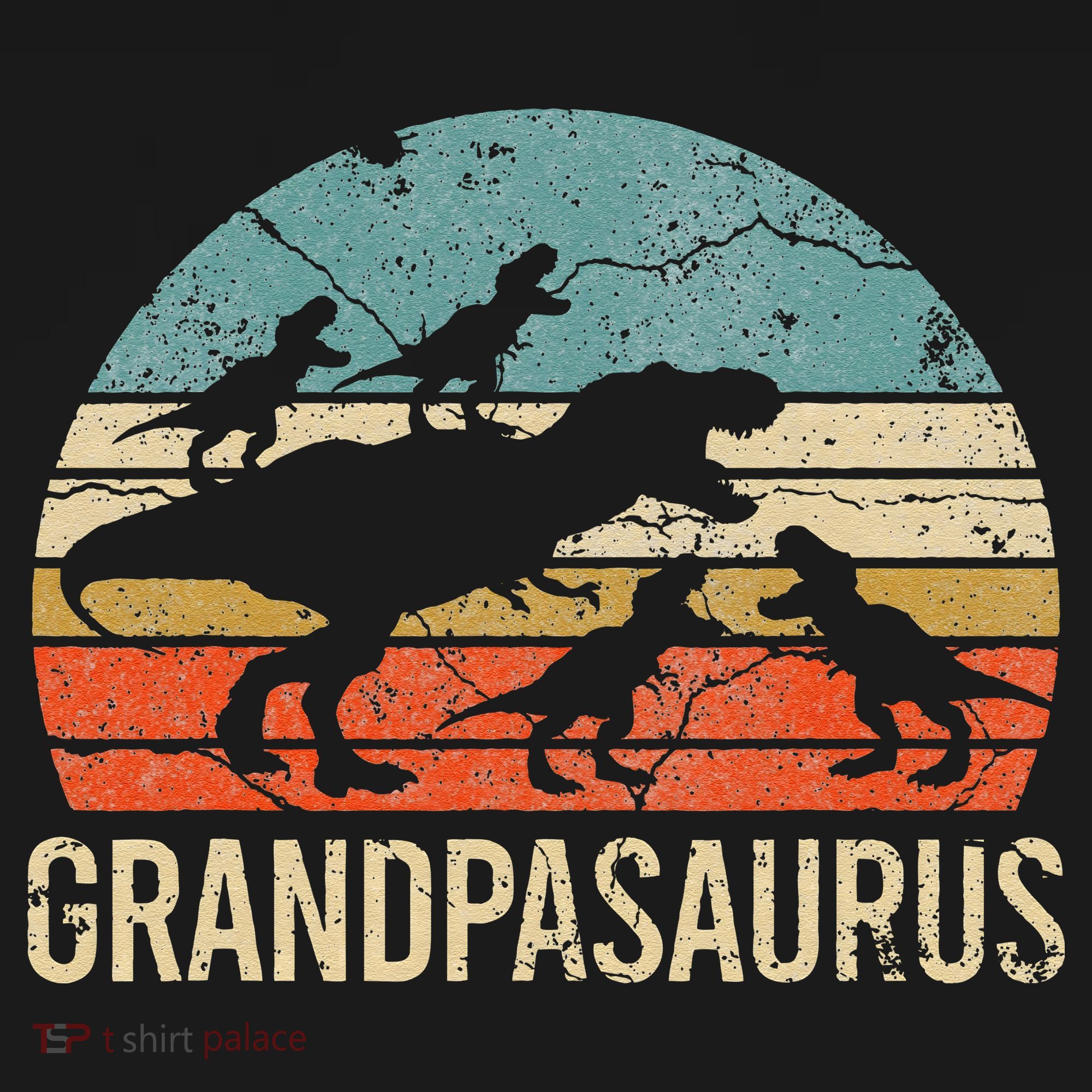 Grandpa Dinosaur Dad Gift Funny Grandpasaurus 4 Four Apron