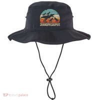 Grandpa Dinosaur Dad Gift Funny Grandpasaurus 4 Four Bucket Hat thumb 0