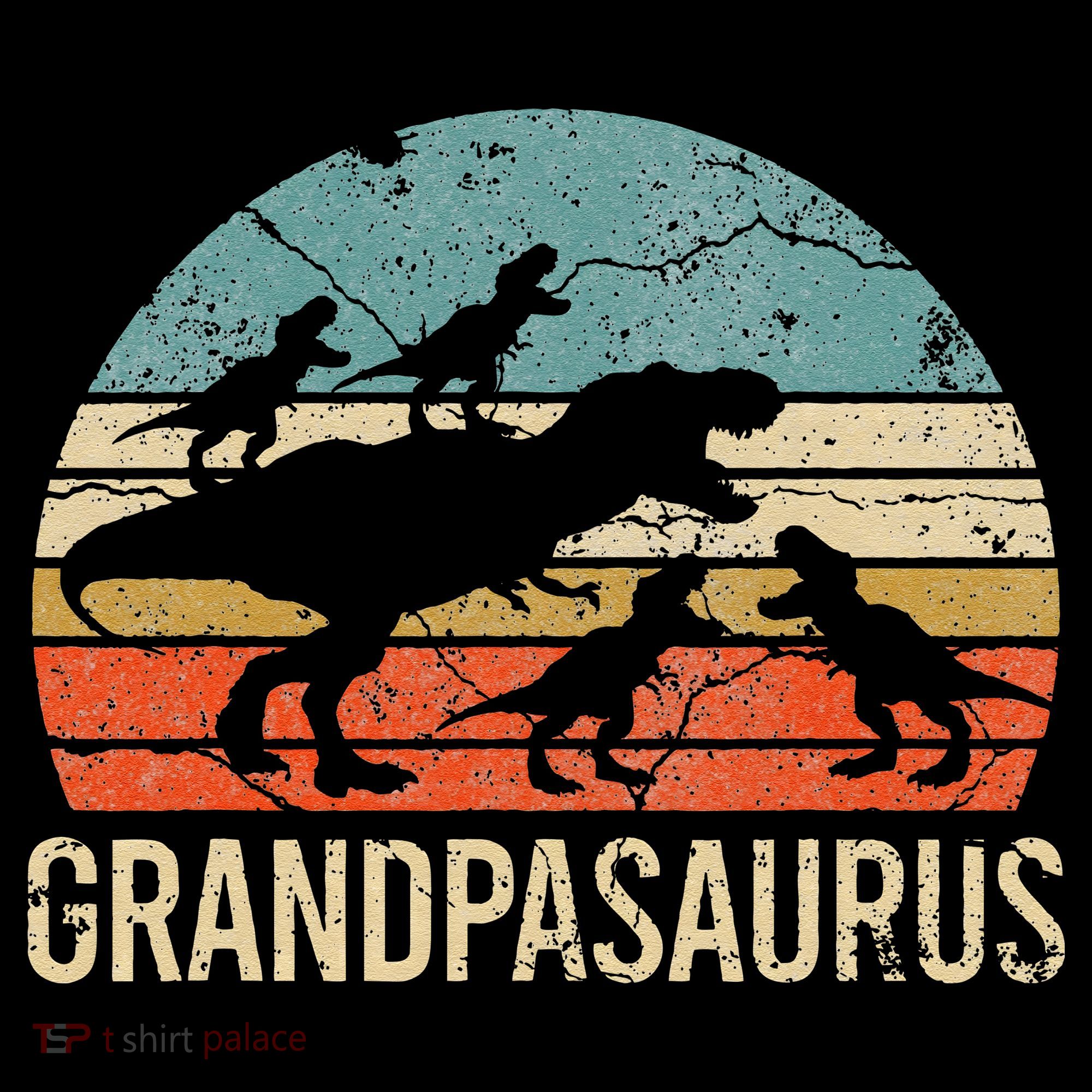Grandpa Dinosaur Dad Gift Funny Grandpasaurus 4 Four Coffee Mug