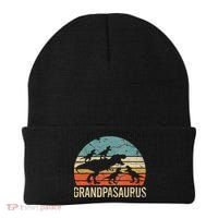 Grandpa Dinosaur Dad Gift Funny Grandpasaurus 4 Four Beanie thumb 0