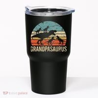 Grandpa Dinosaur Dad Gift Funny Grandpasaurus 4 Four Tumbler thumb 0