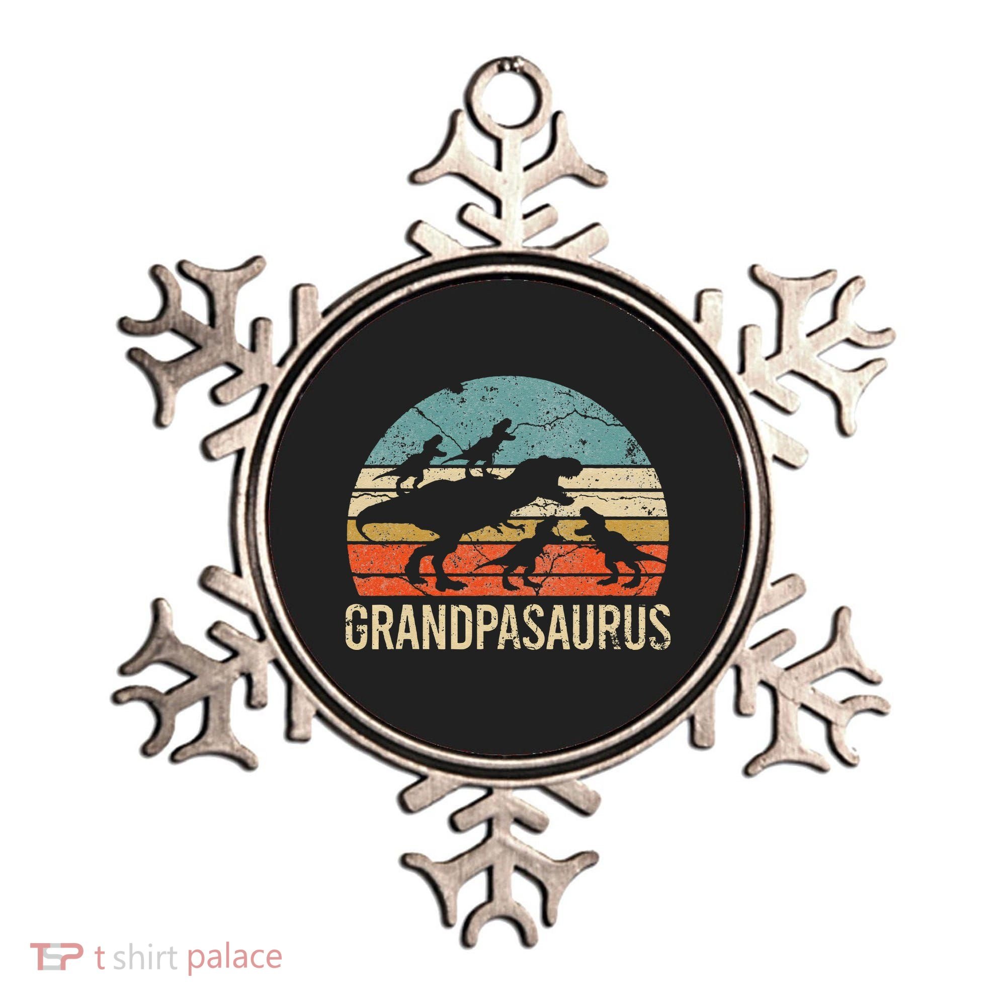 Grandpa Dinosaur Dad Gift Funny Grandpasaurus 4 Four Ornament