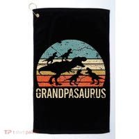 Grandpa Dinosaur Dad Gift Funny Grandpasaurus 4 Four Golf Towel thumb 0