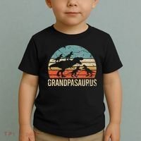 Grandpa Dinosaur Dad Gift Funny Grandpasaurus 4 Four Toddler T-Shirt thumb 2