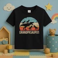 Grandpa Dinosaur Dad Gift Funny Grandpasaurus 4 Four Toddler T-Shirt thumb 3