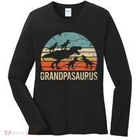 Grandpa Dinosaur Dad Gift Funny Grandpasaurus 4 Four Women's Long Sleeve Shirt thumb 0