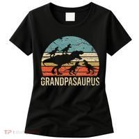Grandpa Dinosaur Dad Gift Funny Grandpasaurus 4 Four Women's T-Shirt thumb 0