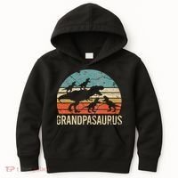 Grandpa Dinosaur Dad Gift Funny Grandpasaurus 4 Four Kids Hoodie thumb 0