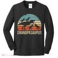 Grandpa Dinosaur Dad Gift Funny Grandpasaurus 4 Four Kids Long Sleeve Shirt thumb 0