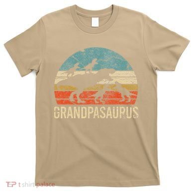 Grandpa Dinosaur Dad Gift Funny Grandpasaurus 4 Four T-Shirt