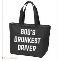 God's Drunkest Driver Funny Tee Tote Bag thumb 3