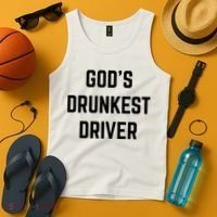 God's Drunkest Driver Funny Tee Tank Top thumb 4