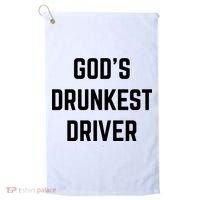 God's Drunkest Driver Funny Tee Golf Towel thumb 0