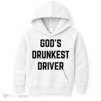 God's Drunkest Driver Funny Tee Kids Hoodie thumb 0