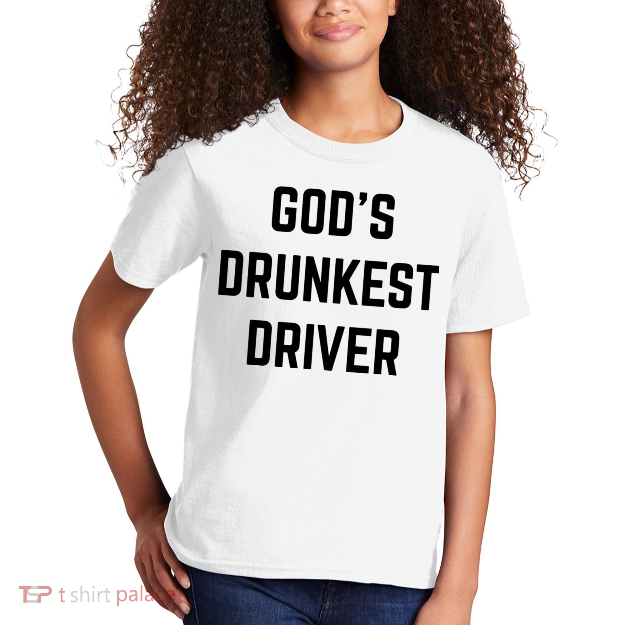 God's Drunkest Driver Funny Tee Kids T-Shirt