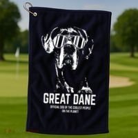 Great Dane Dog Of The Coolest Pup Lovers Golf Towel thumb 1