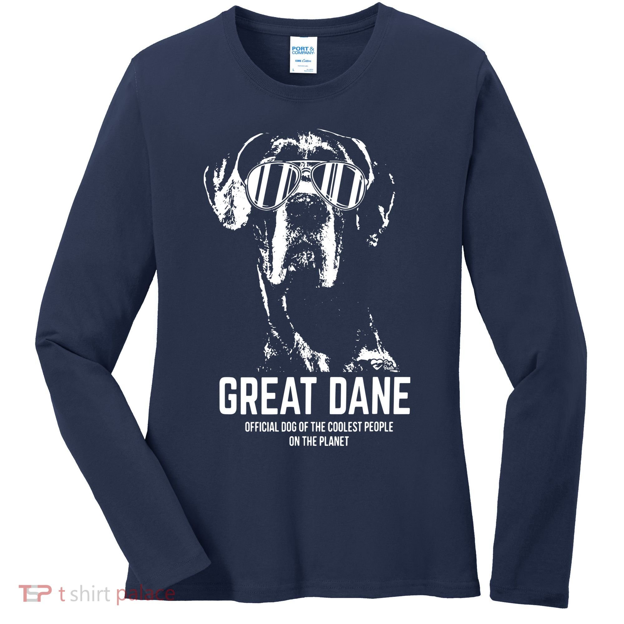 Great Dane Dog Of The Coolest Pup Lovers Women's Long Sleeve Shirt