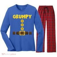 Grumpy Dwarf Easy Halloween Women's Long Sleeve Flannel Pajama Set  thumb 0