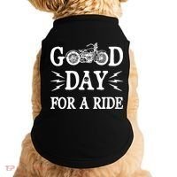 Good Day For A Ride Motorcycle Doggie Tank thumb 0