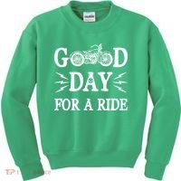 Good Day For A Ride Motorcycle Kids Sweatshirt thumb 0
