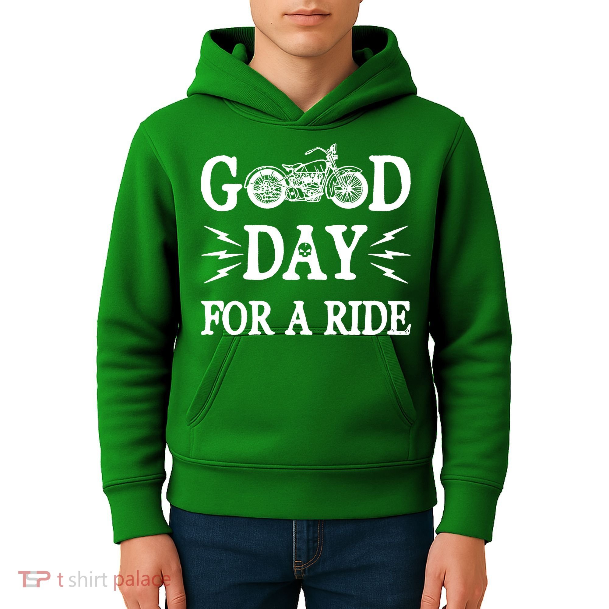 Good Day For A Ride Motorcycle Kids Hoodie