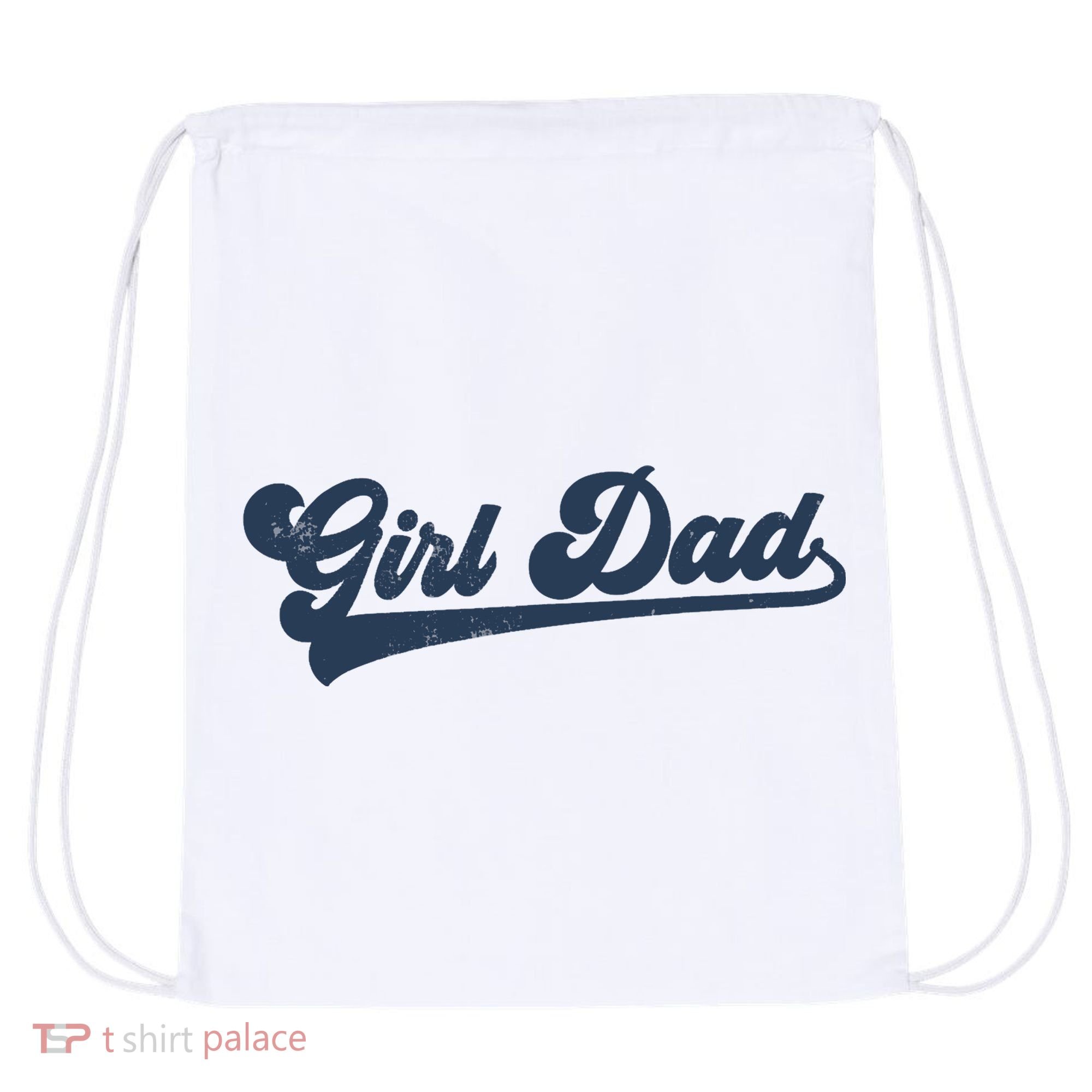 Girl Dad Funny Drawstring Bag