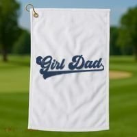 Girl Dad Funny Golf Towel thumb 1