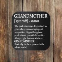 Grandmother Definition Funny Grandma Coaster thumb 0