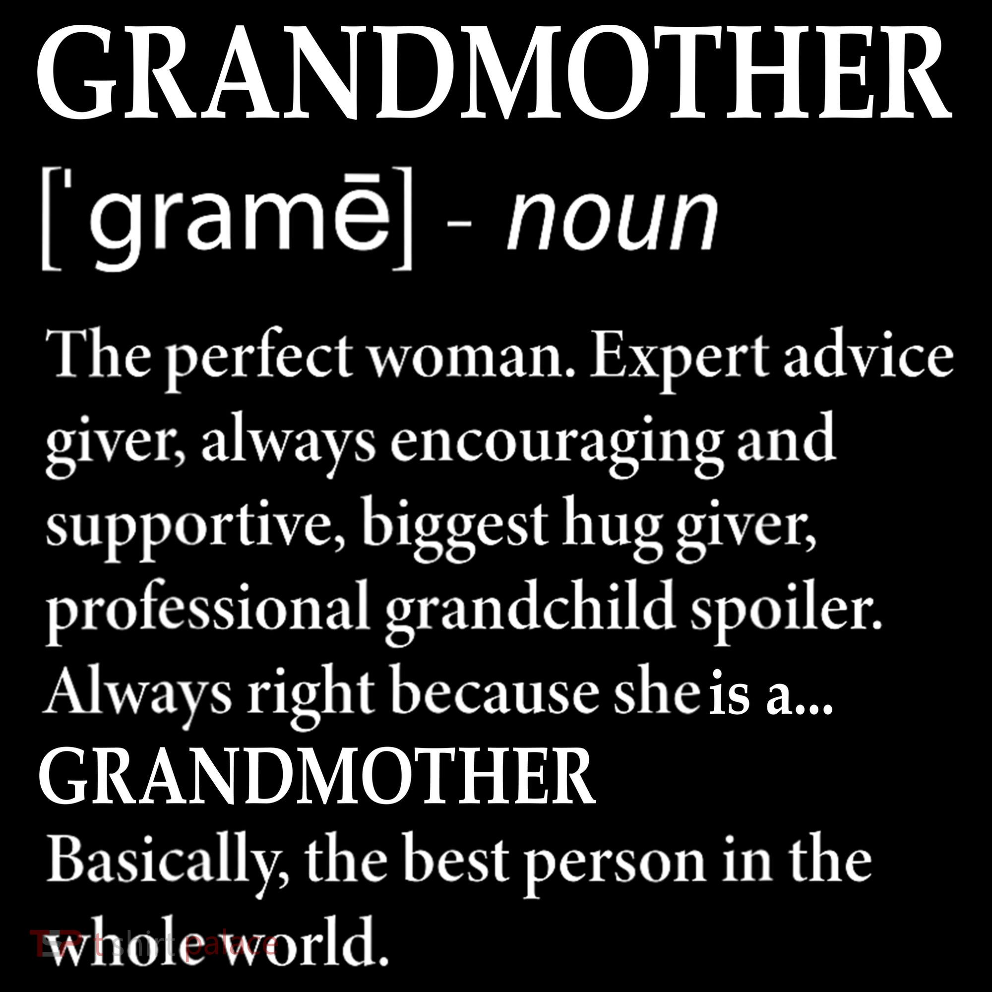 Grandmother Definition Funny Grandma Women's Hoodie