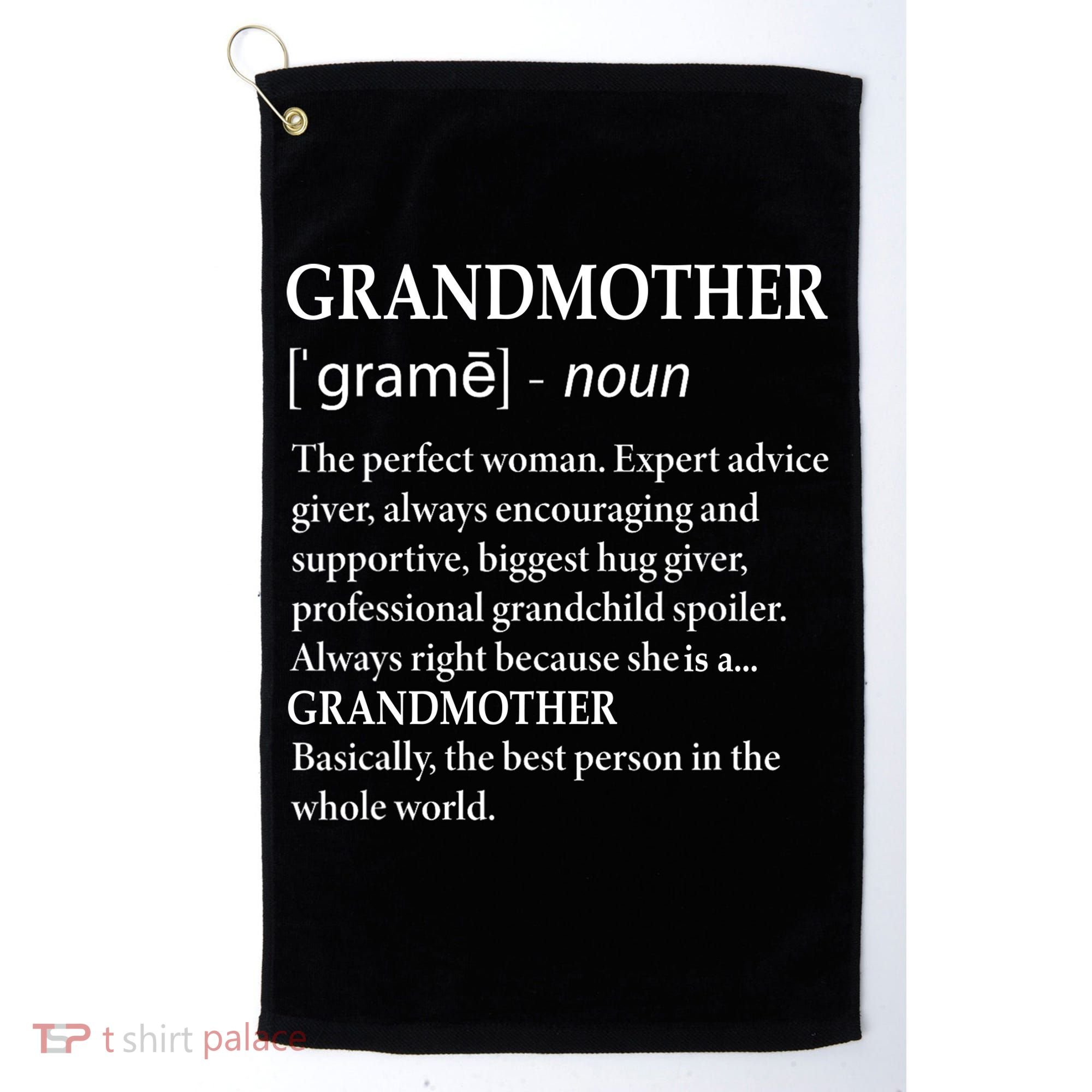 Grandmother Definition Funny Grandma Golf Towel