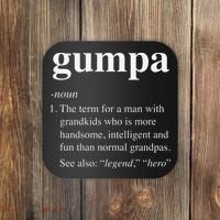 Gumpa Definition Funny Noun Grandpa Defined Father's Day Coaster thumb 0
