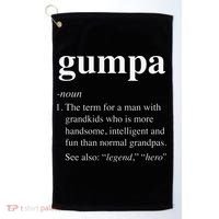 Gumpa Definition Funny Noun Grandpa Defined Father's Day Golf Towel thumb 0