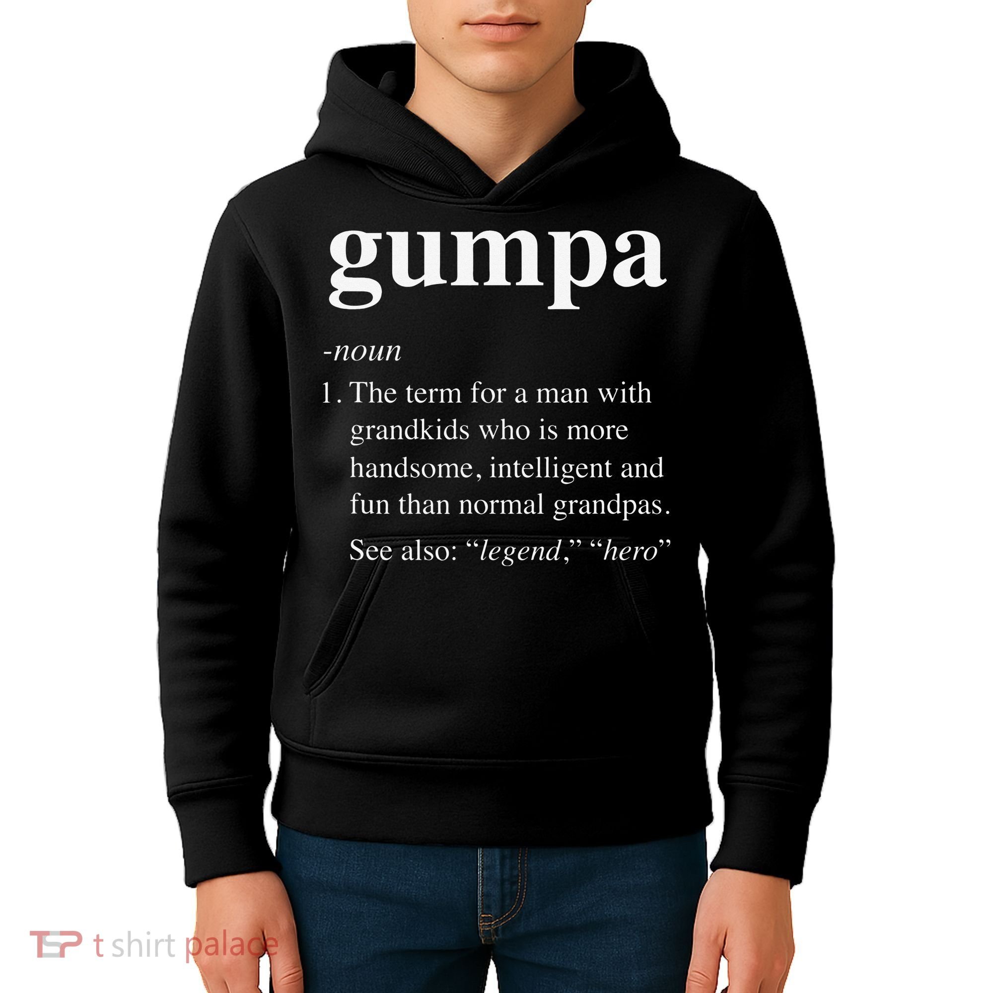 Gumpa Definition Funny Noun Grandpa Defined Father's Day Kids Hoodie