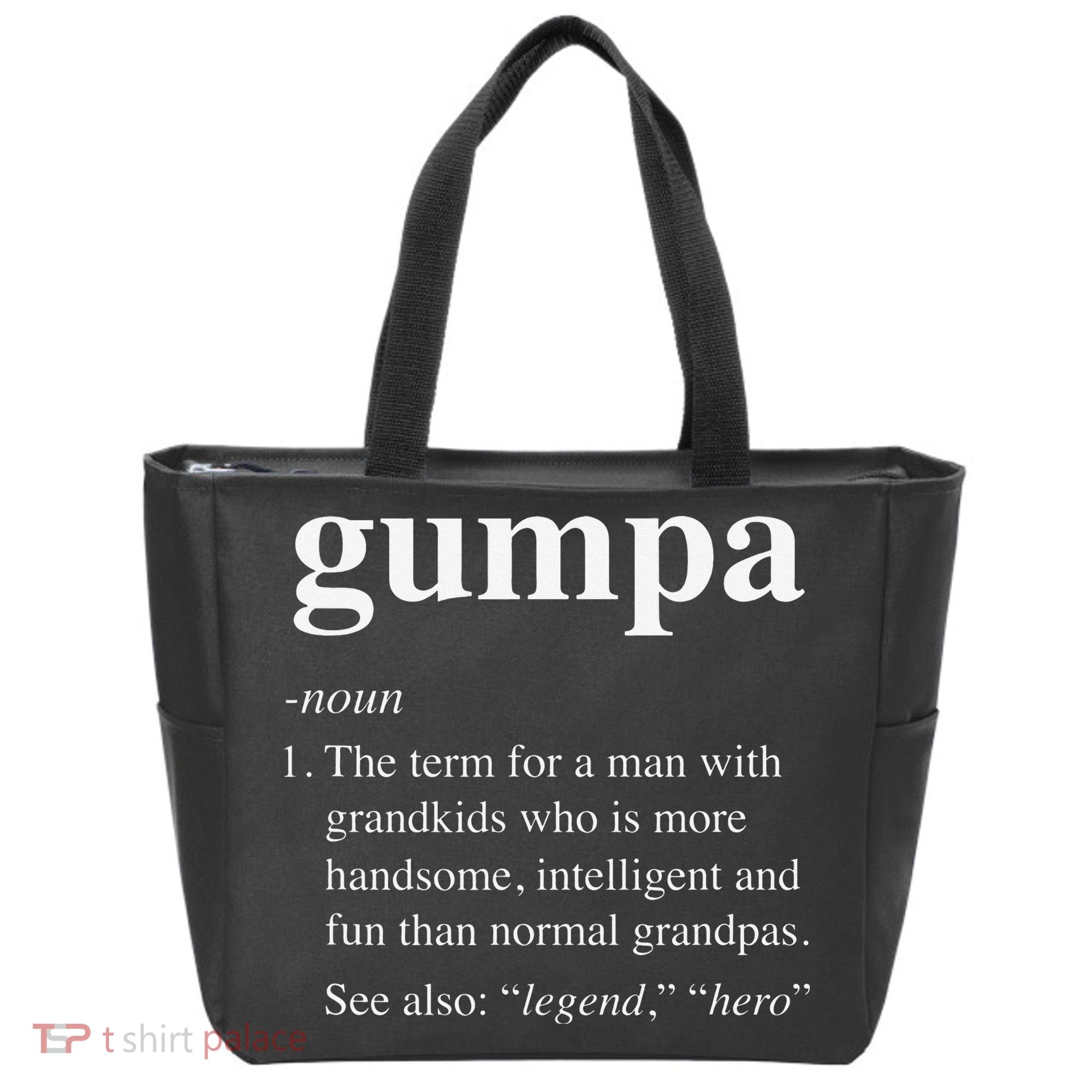 Gumpa Definition Funny Noun Grandpa Defined Father's Day Tote Bag