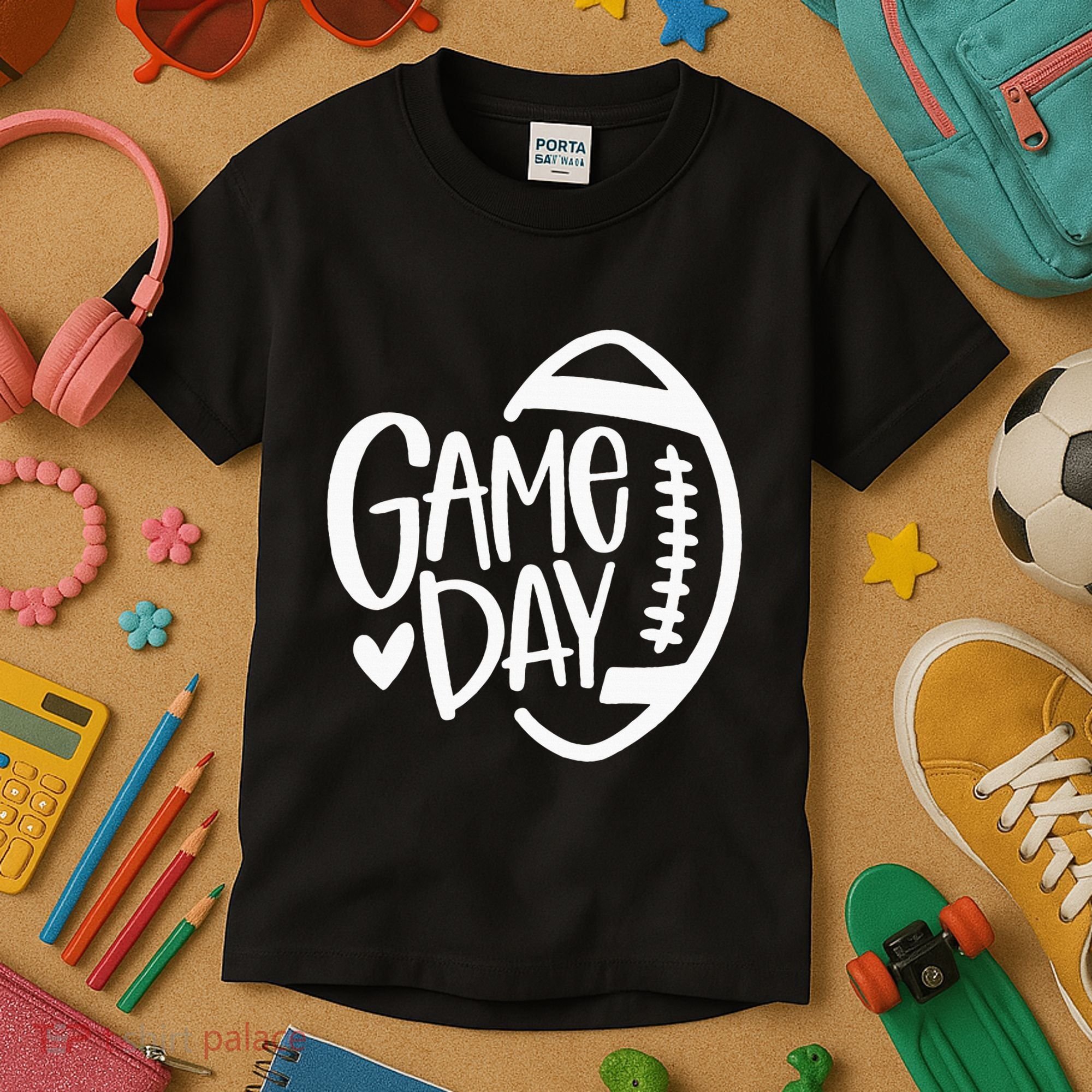 Game Day Football Season Funny Team Sports Kids T-Shirt
