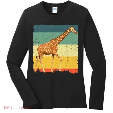 Giraffe Design For Giraffe Okapi Lover Women's Long Sleeve Shirt