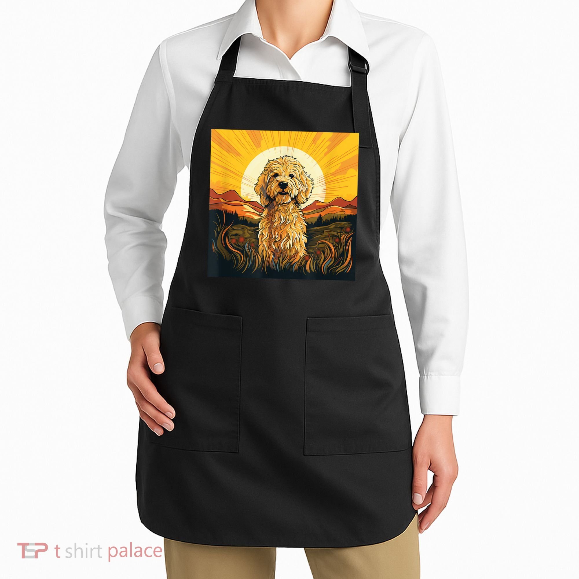 Goldendoodle Dood Funny Doodle Dog Golden Doodle Apron