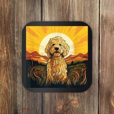 Goldendoodle Dood Funny Doodle Dog Golden Doodle Coaster