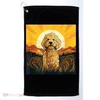Goldendoodle Dood Funny Doodle Dog Golden Doodle Golf Towel thumb 0
