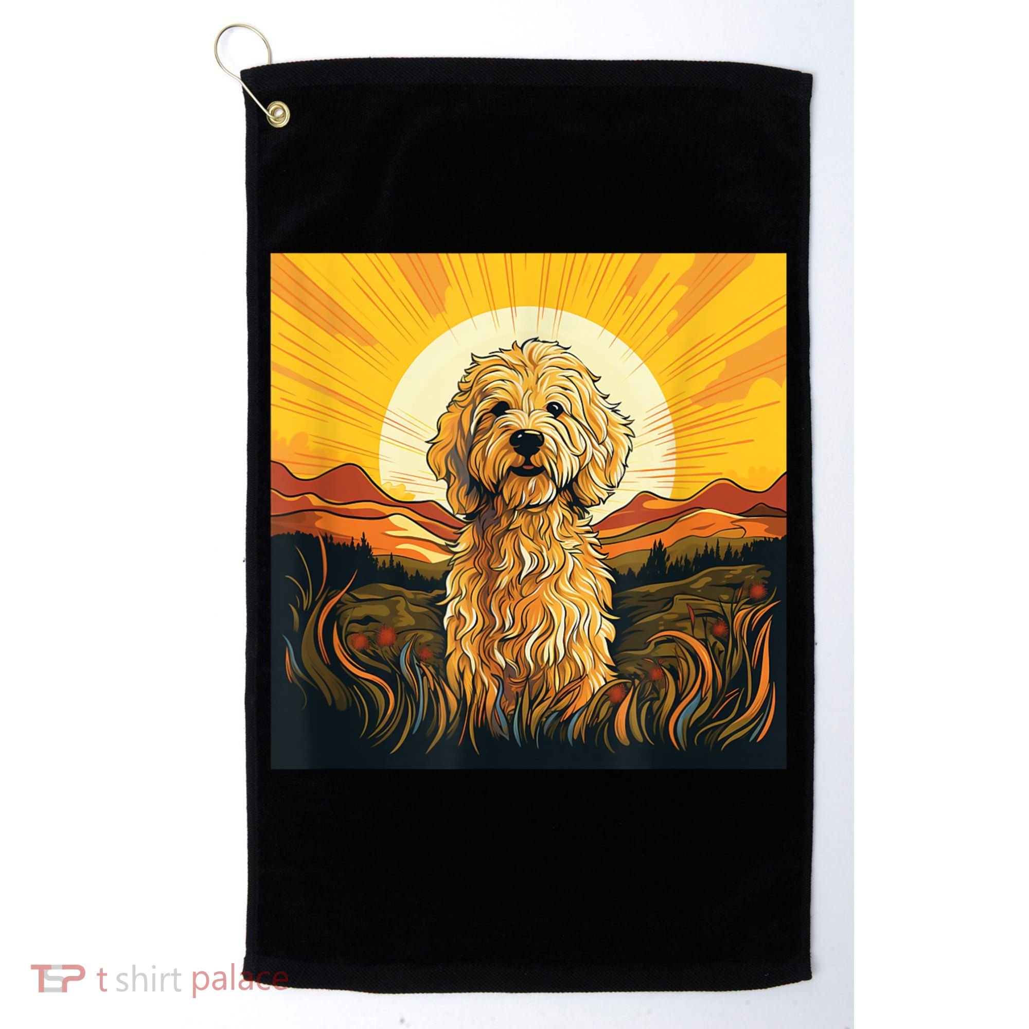 Goldendoodle Dood Funny Doodle Dog Golden Doodle Golf Towel