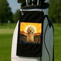 Goldendoodle Dood Funny Doodle Dog Golden Doodle Golf Towel thumb 2