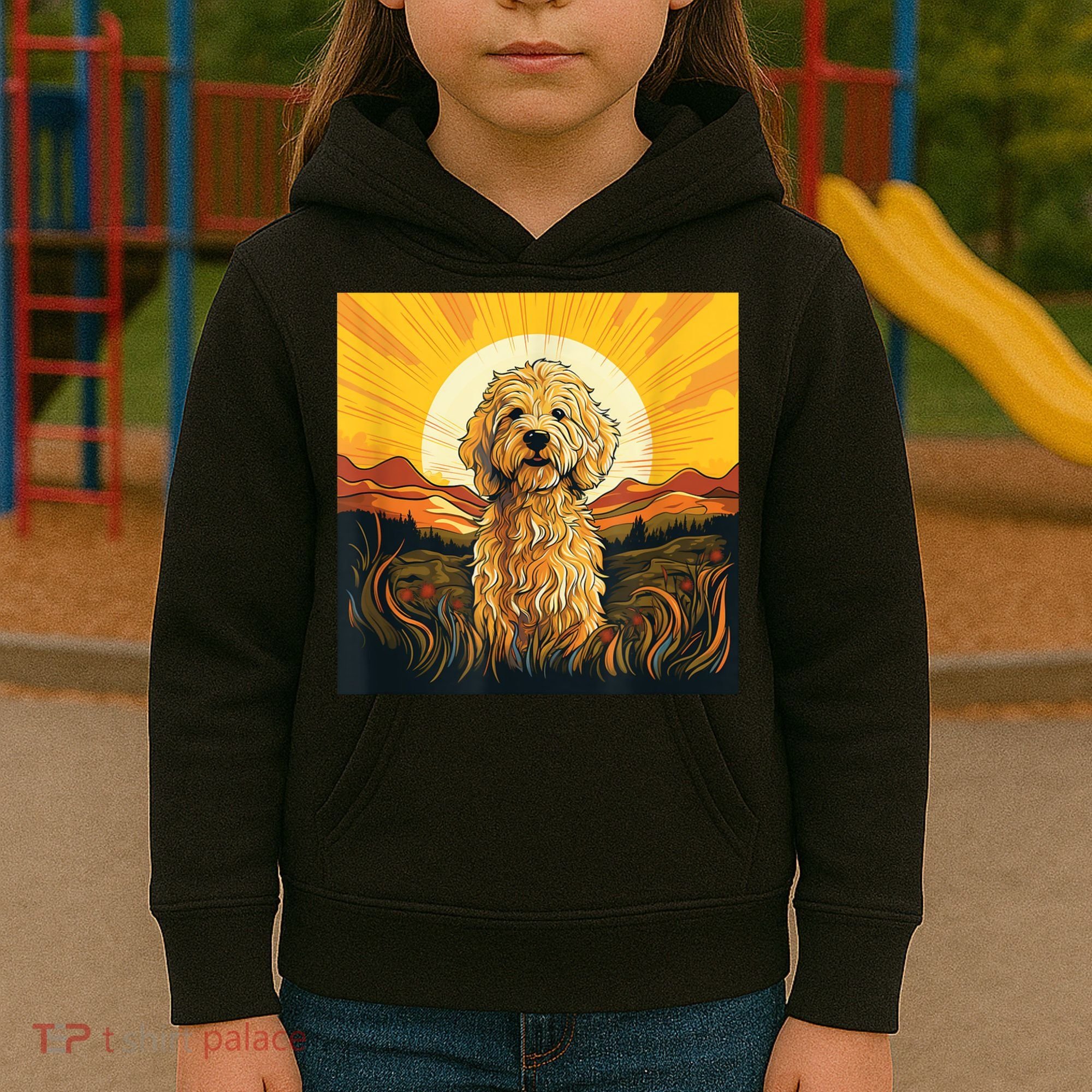 Goldendoodle Dood Funny Doodle Dog Golden Doodle Kids Hoodie